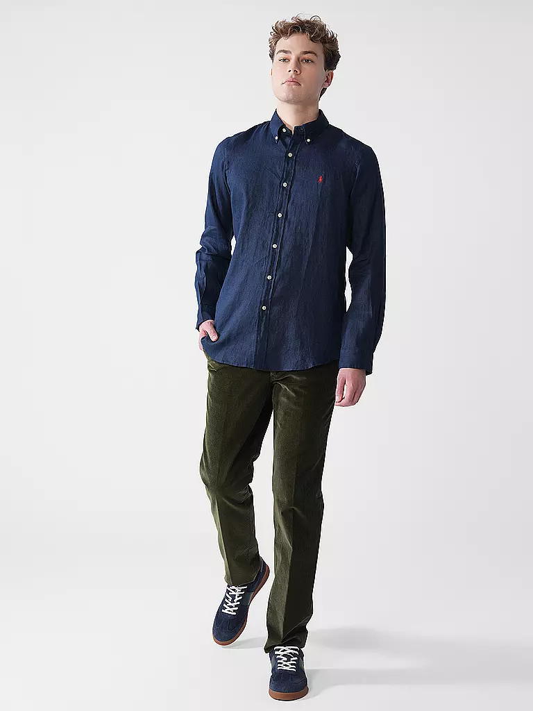 POLO RALPH LAUREN | Camisa de lino Custom Fit | Azul oscuro