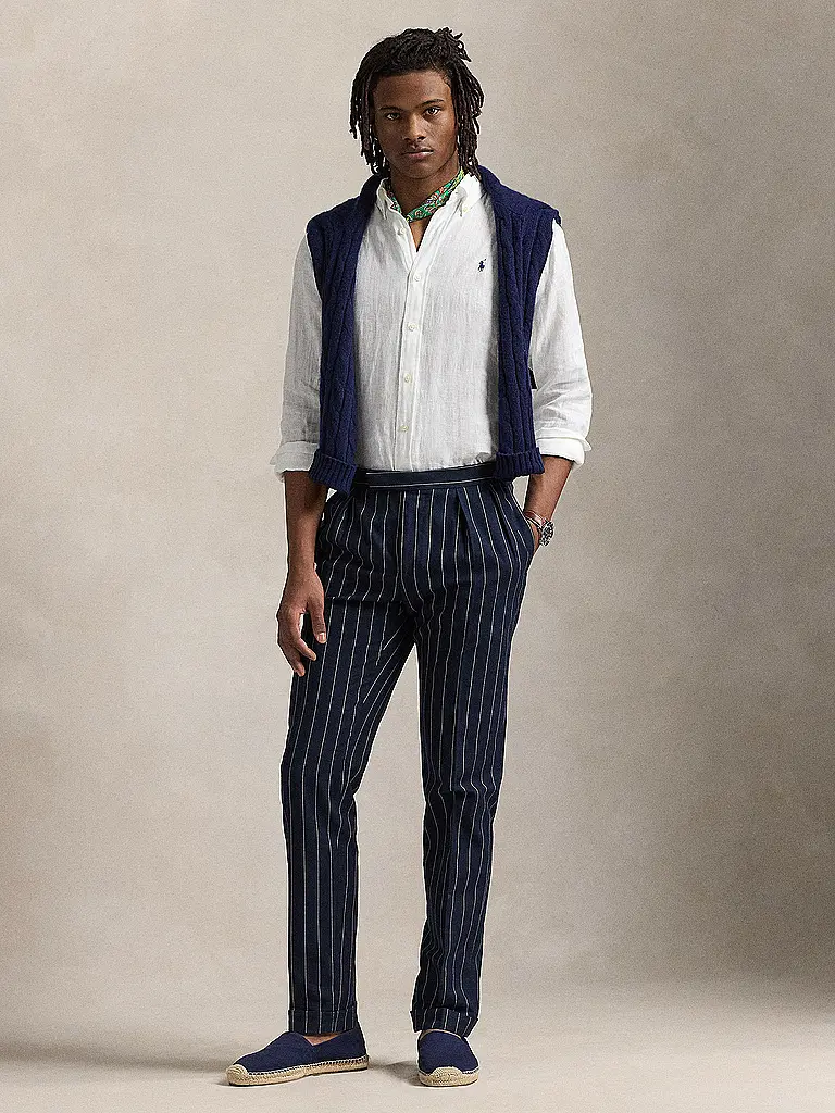 POLO RALPH LAUREN | Camisa de lino Custom Fit | Blanco