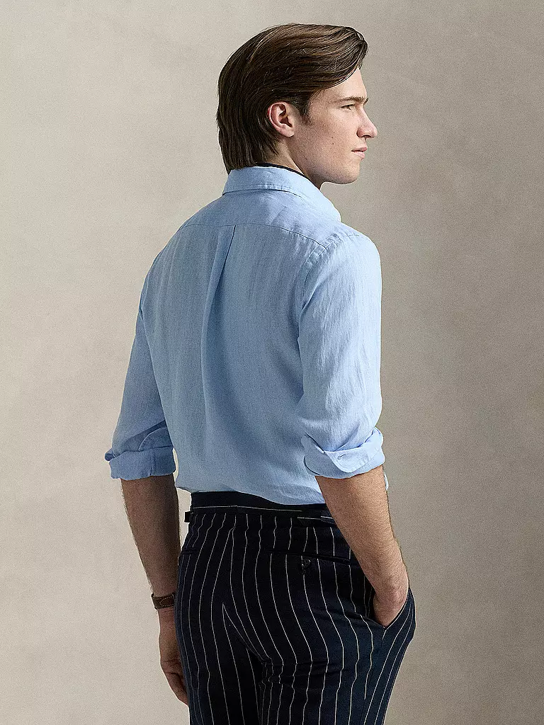 POLO RALPH LAUREN | Camisa de lino Custom Fit | Azul claro