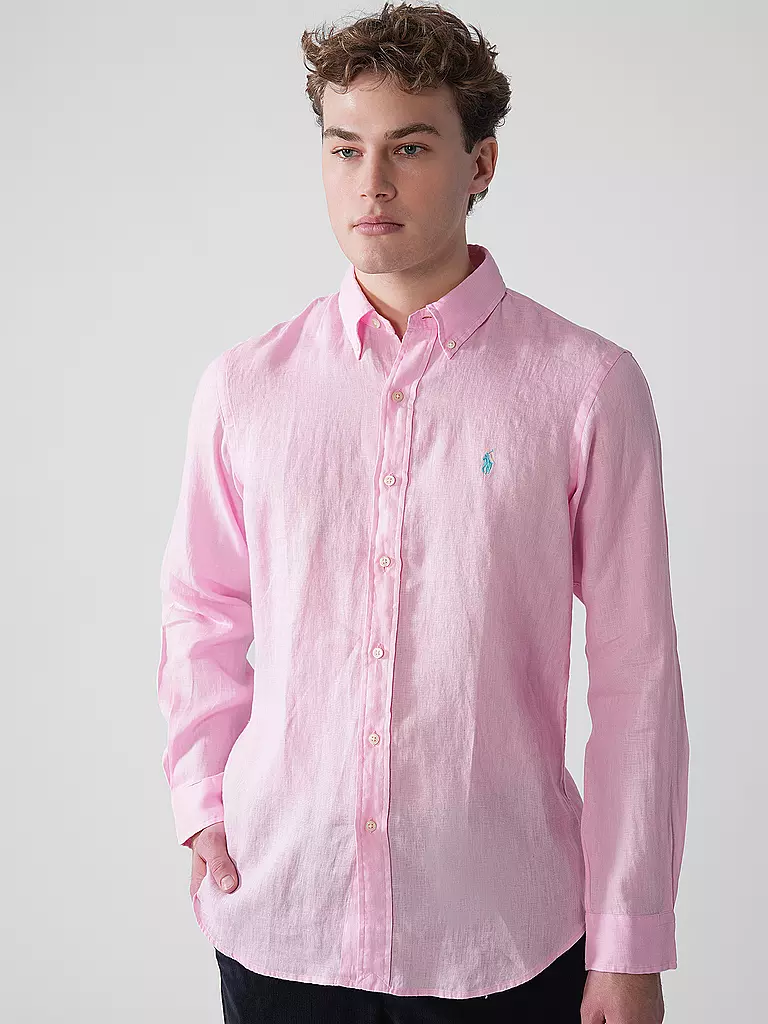 POLO RALPH LAUREN | Camisa de lino Custom Fit | Rosa