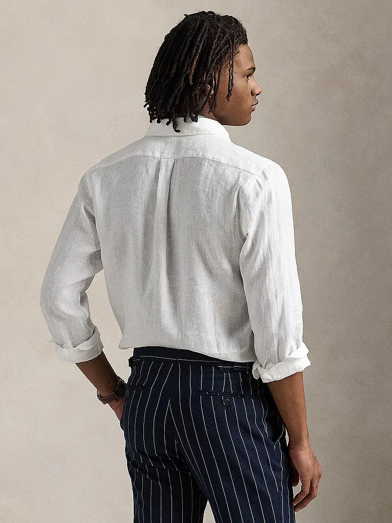 POLO RALPH LAUREN | Camisa de lino Custom Fit | Blanco