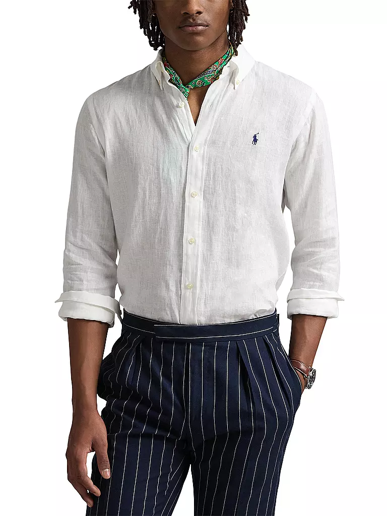 POLO RALPH LAUREN | Camisa de lino Custom Fit | Blanco