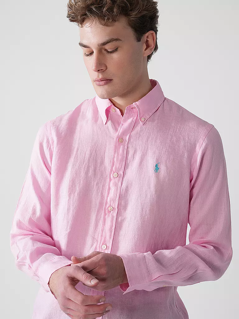 POLO RALPH LAUREN | Camisa de lino Custom Fit | Rosa