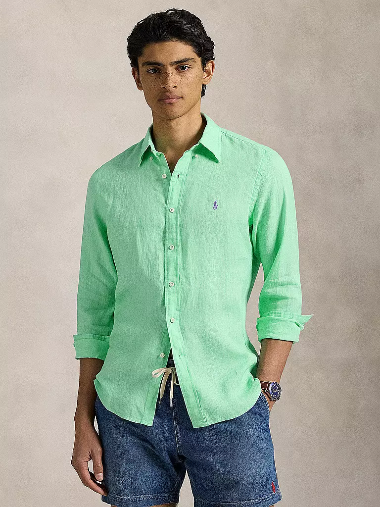 POLO RALPH LAUREN | Camisa de lino Custom Fit | Turquesa