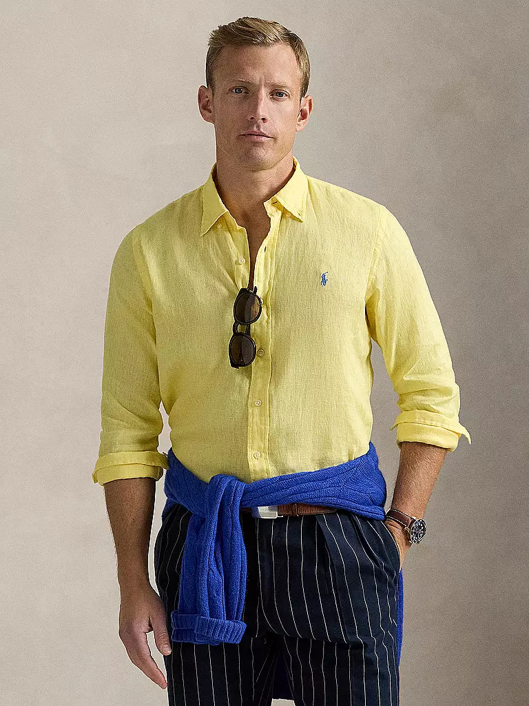 POLO RALPH LAUREN | Camisa de lino Custom Fit | Amarillo