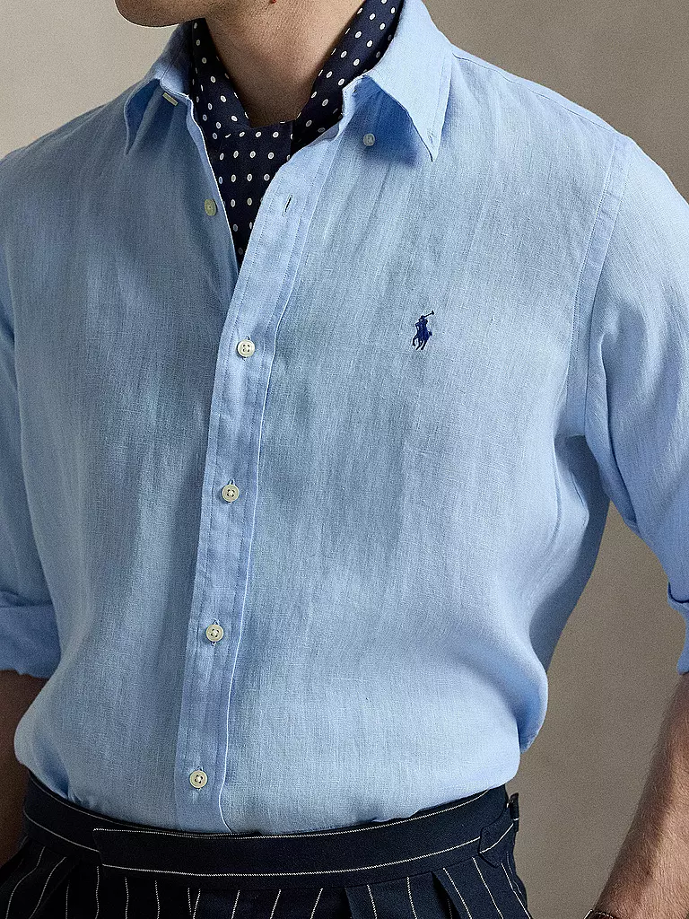 POLO RALPH LAUREN | Camisa de lino Custom Fit | Azul claro