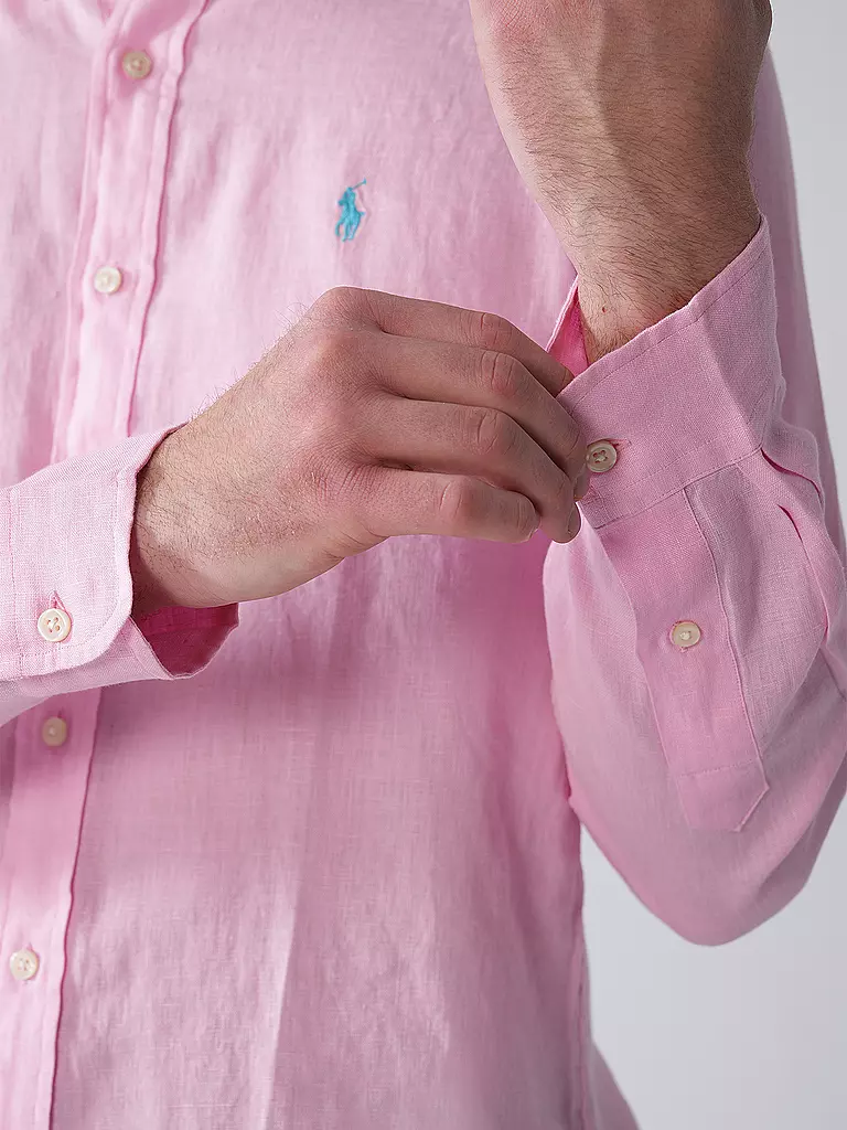 POLO RALPH LAUREN | Camisa de lino Custom Fit | Rosa