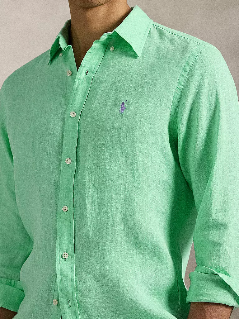 POLO RALPH LAUREN | Camisa de lino Custom Fit | Turquesa