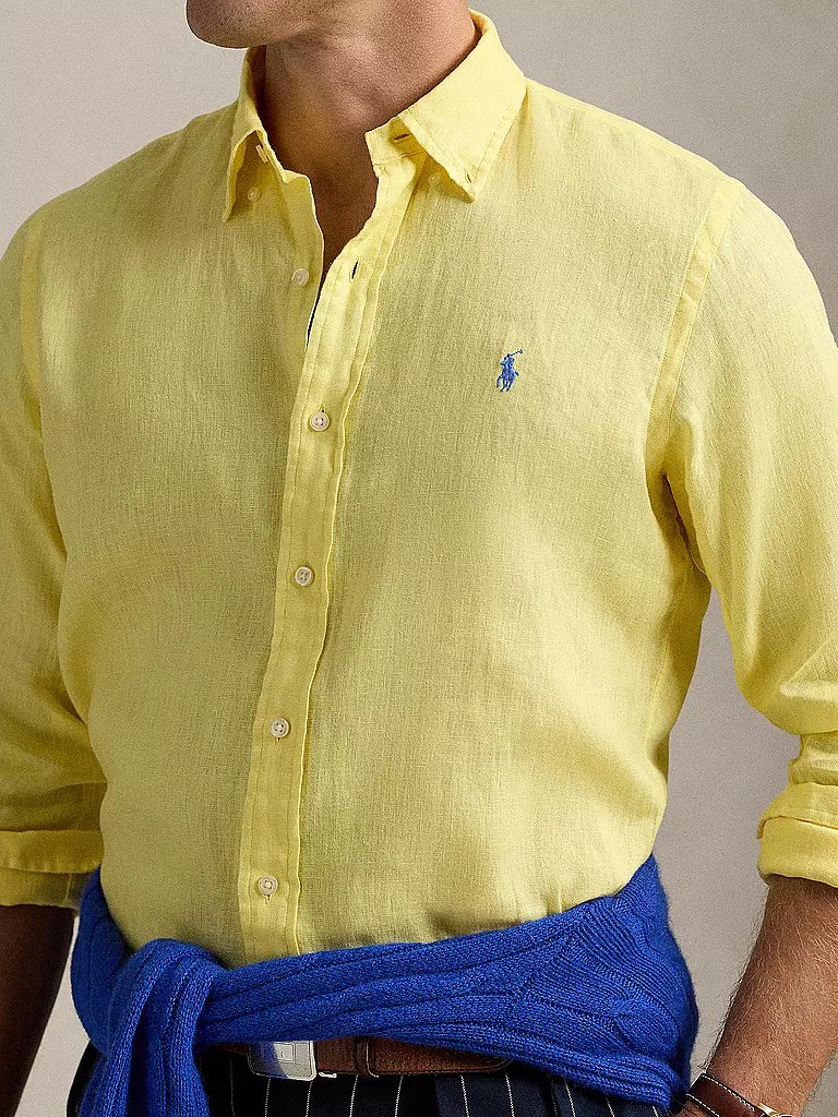POLO RALPH LAUREN | Camisa de lino Custom Fit | Amarillo