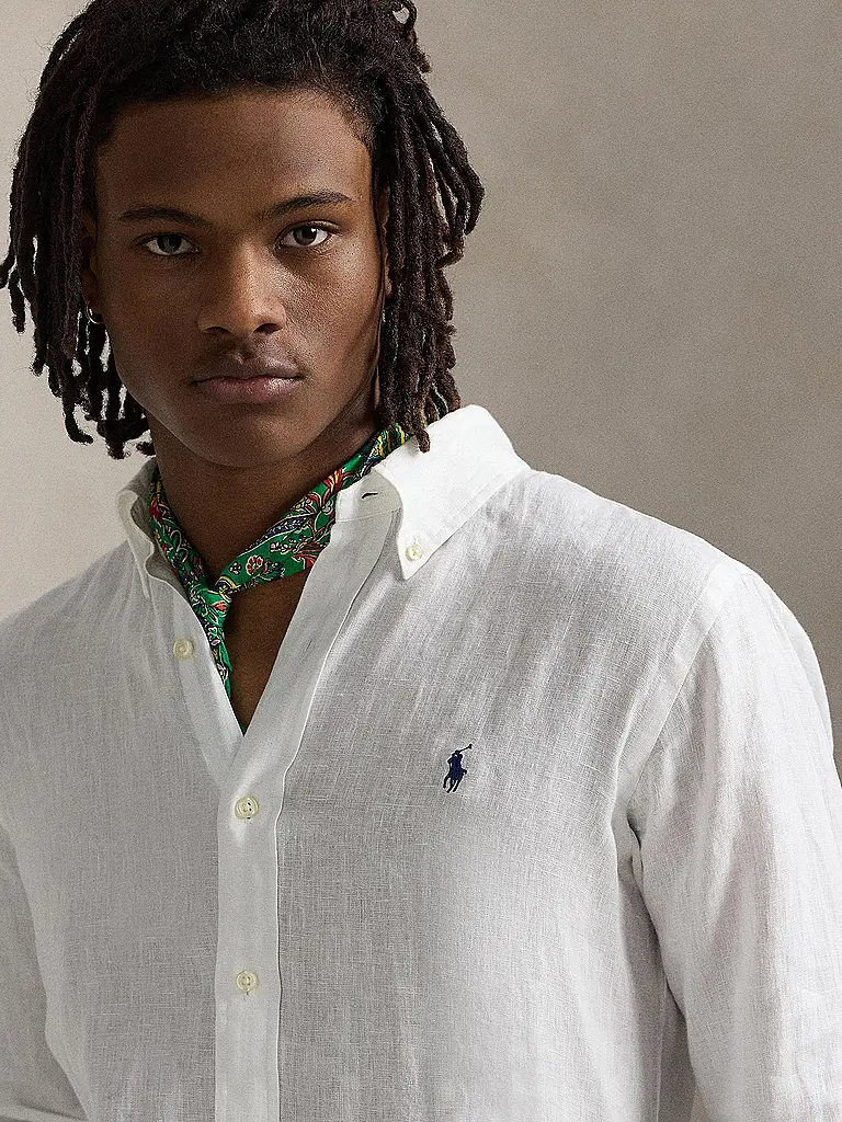 POLO RALPH LAUREN | Camisa de lino Custom Fit | Blanco