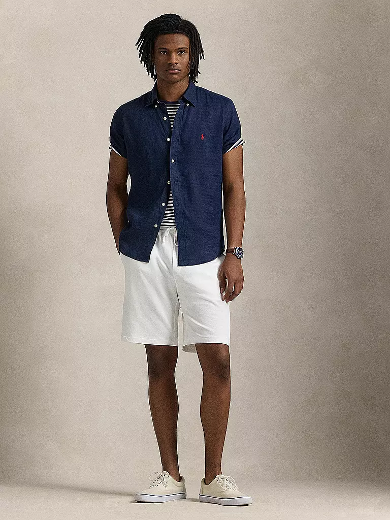 POLO RALPH LAUREN | Camisa de lino | Azul oscuro
