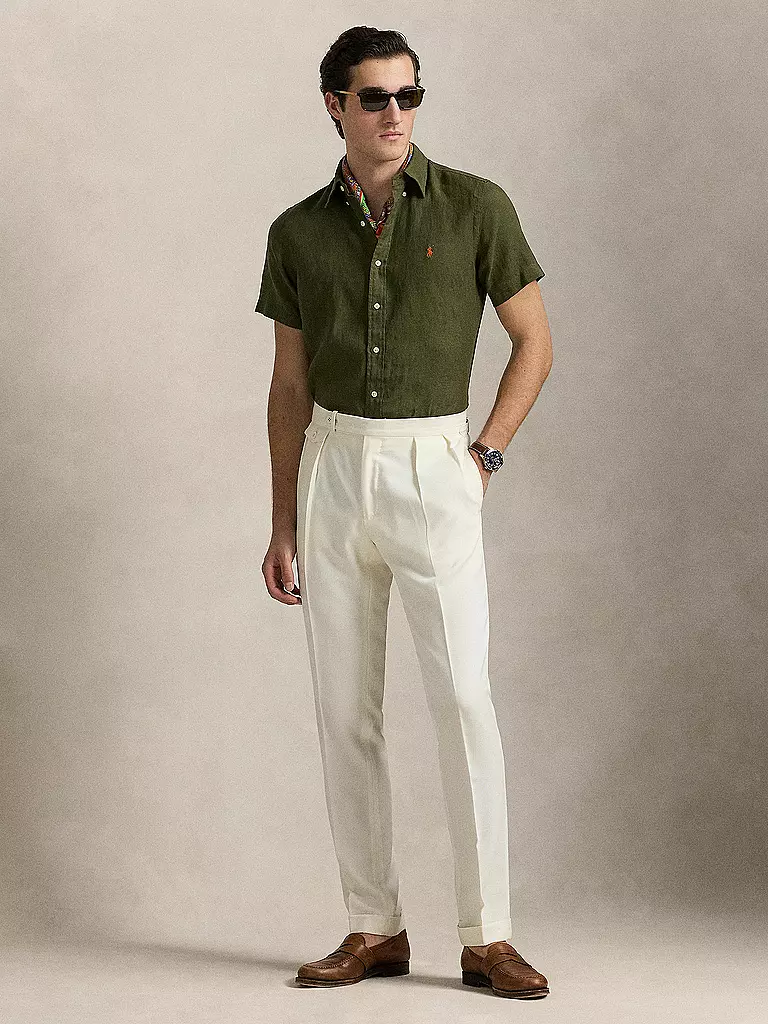 POLO RALPH LAUREN | Camisa de lino | Oliva