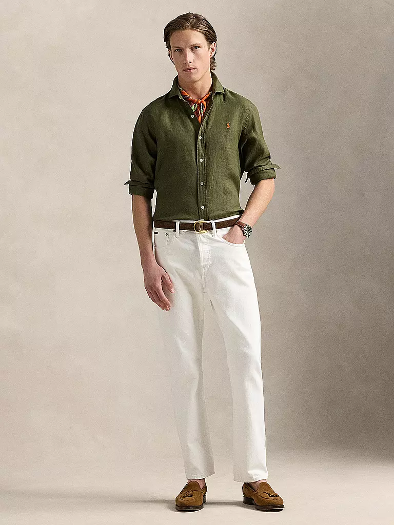 POLO RALPH LAUREN | Camisa de lino | Oliva
