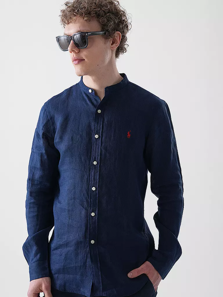 POLO RALPH LAUREN | Camisa de lino | Azul oscuro