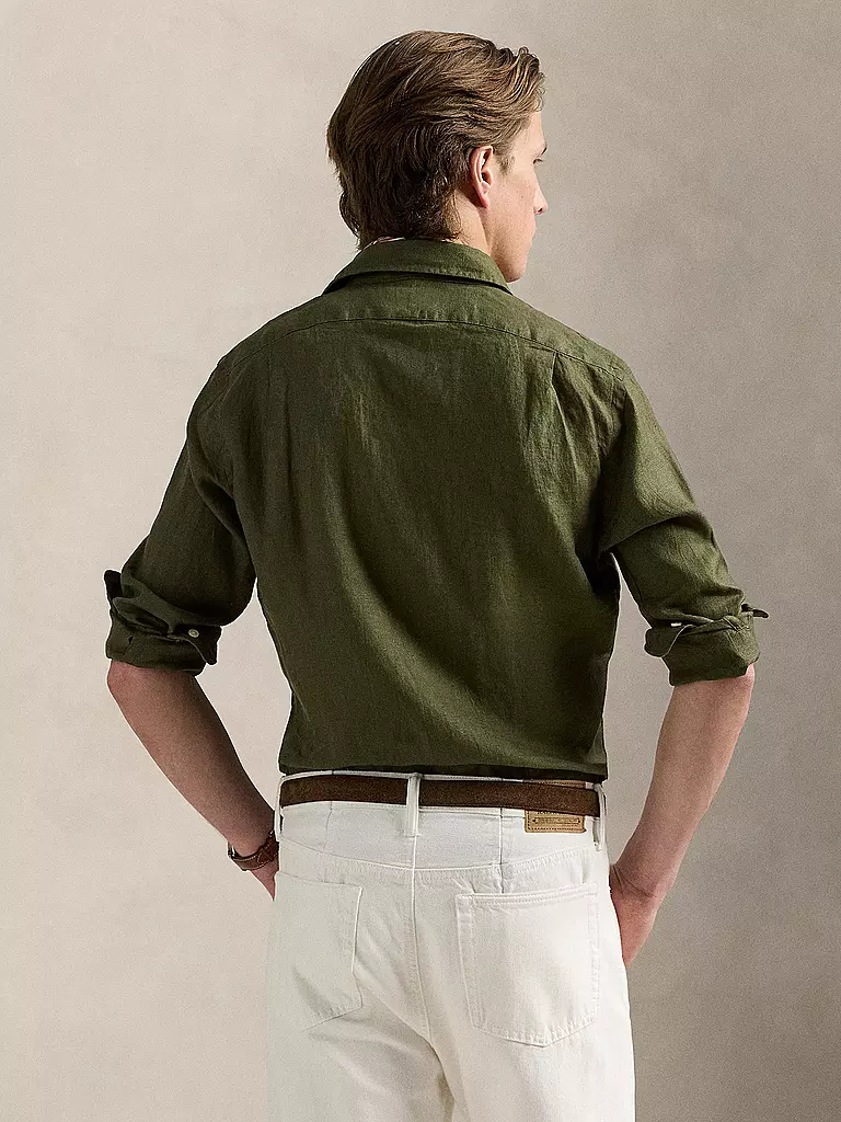 POLO RALPH LAUREN | Camisa de lino | Oliva