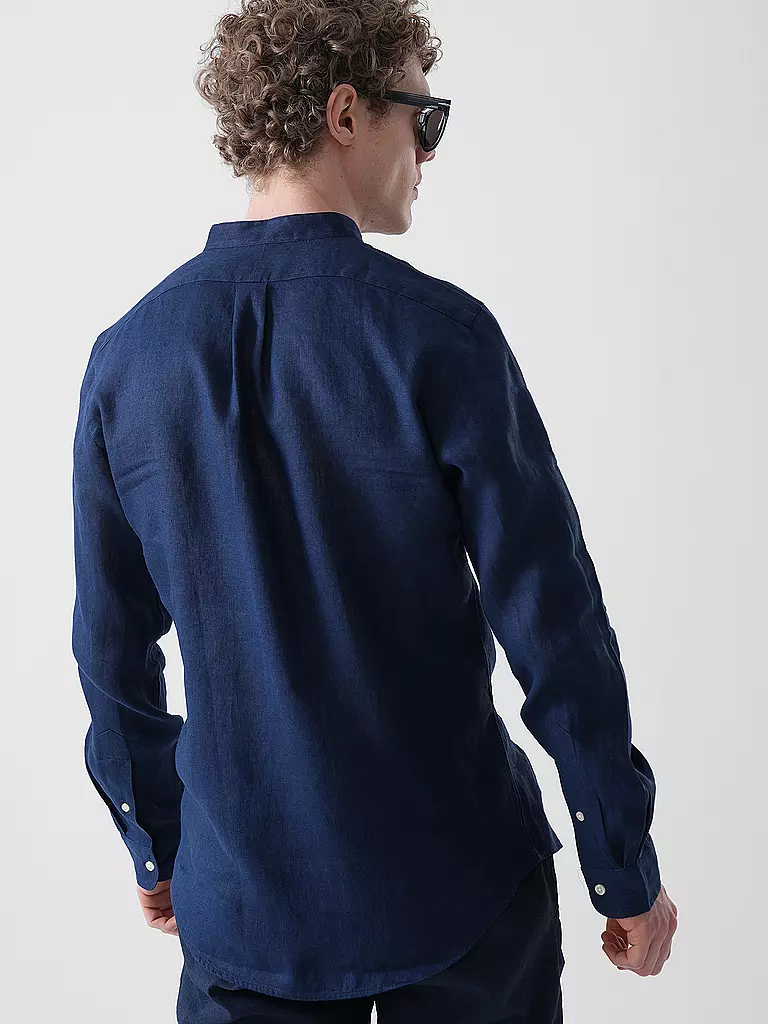 POLO RALPH LAUREN | Camisa de lino | Azul oscuro