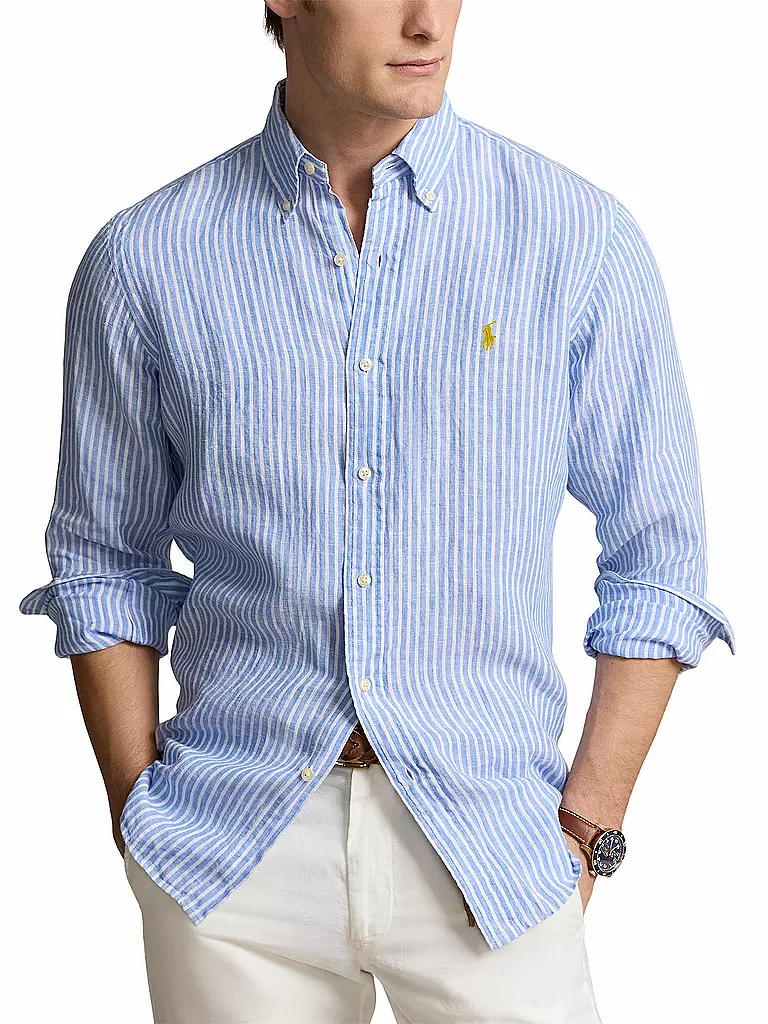 POLO RALPH LAUREN | Camisa de lino | Azul claro