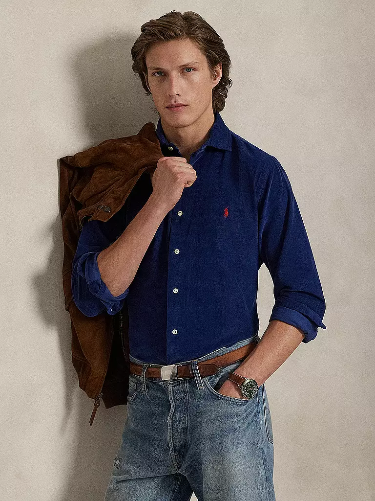 POLO RALPH LAUREN | Camisa de pana corte a medida | Azul oscuro