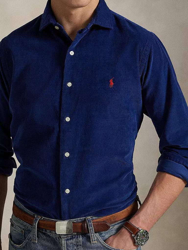POLO RALPH LAUREN | Camisa de pana corte a medida | Azul oscuro