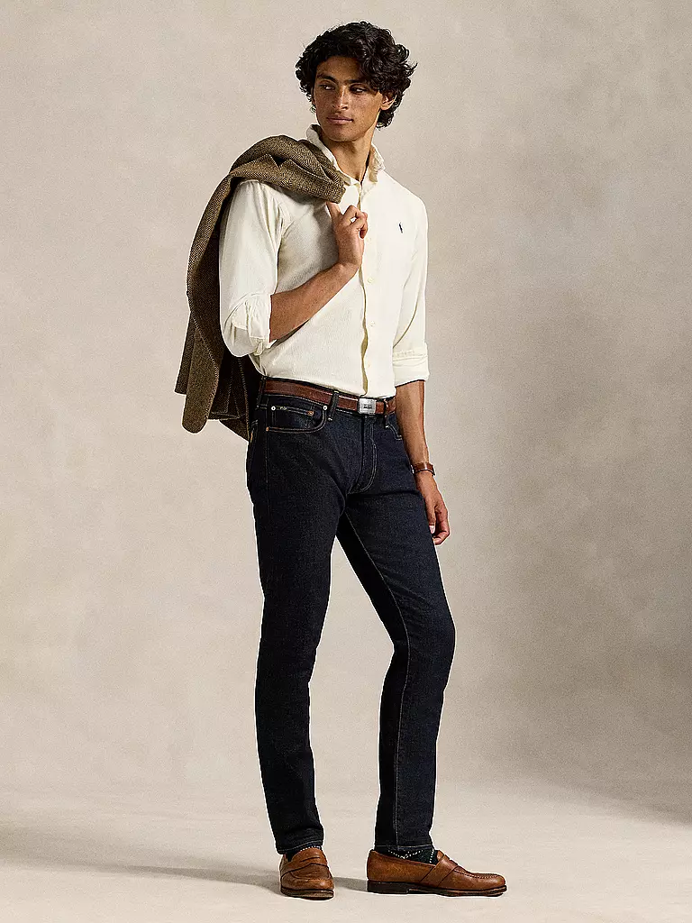 POLO RALPH LAUREN | Camisa de pana Custom Fit | Crema
