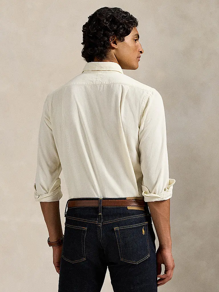 POLO RALPH LAUREN | Camisa de pana Custom Fit | Crema