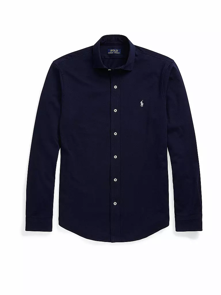 POLO RALPH LAUREN | Camisa de punto de corte entallado | Azul oscuro
