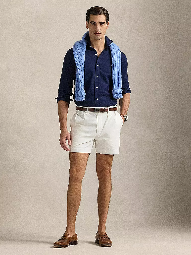 POLO RALPH LAUREN | Camisa de punto de corte entallado | Azul oscuro