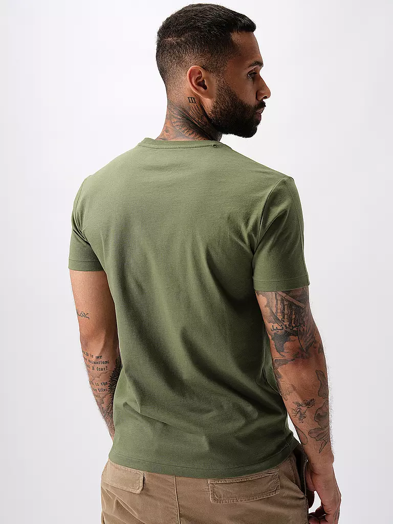 POLO RALPH LAUREN | Camiseta Custom Slim Fit | Oliva