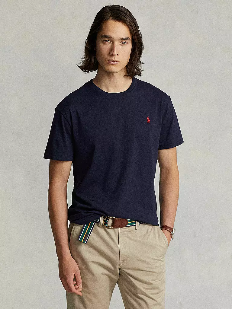 POLO RALPH LAUREN | Camiseta Custom-Slim-Fit | Azul oscuro