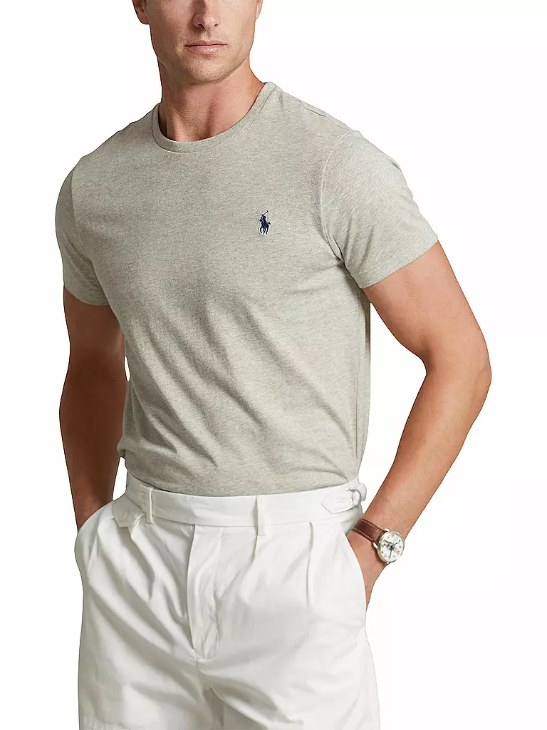 POLO RALPH LAUREN | Camiseta Custom-Slim-Fit | Gris