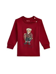 POLO RALPH LAUREN | Camiseta de manga larga para bebé | Rojo oscuro