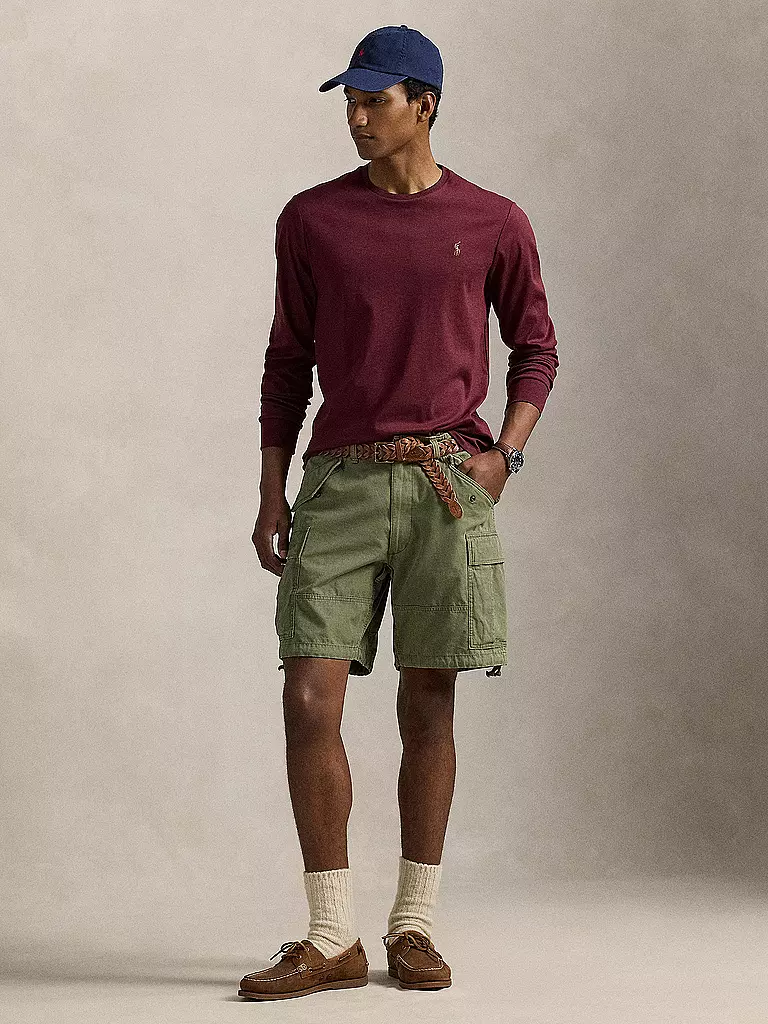 POLO RALPH LAUREN | Camiseta de manga larga | Rojo oscuro