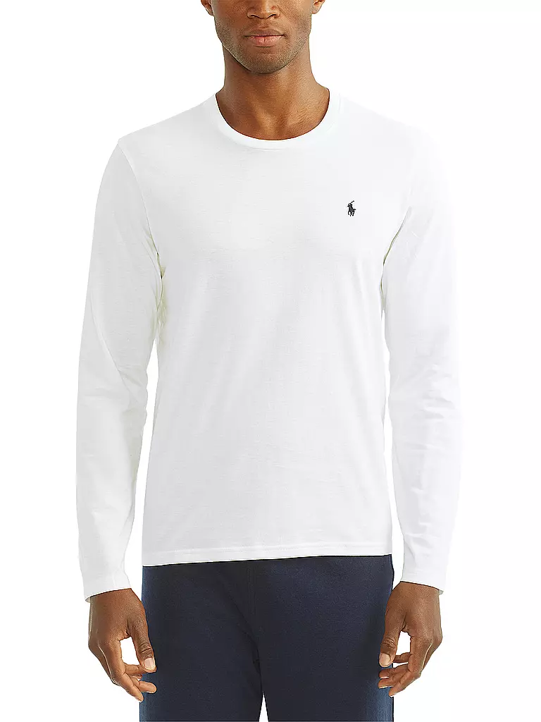 POLO RALPH LAUREN | Camiseta de pijama de manga larga blanca | Blanco