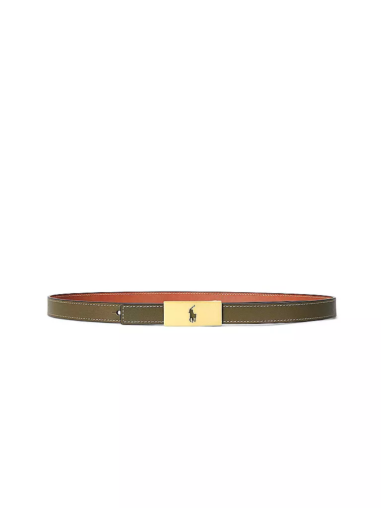 POLO RALPH LAUREN | Cinturón de cuero | Oliva