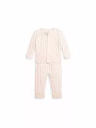 POLO RALPH LAUREN | Conjunto de bebé de 2 piezas, cárdigan y pantalón | Rosa