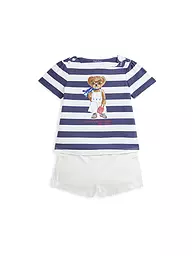 POLO RALPH LAUREN | Conjunto de bebé de 2 piezas, camiseta y shorts | Azul oscuro