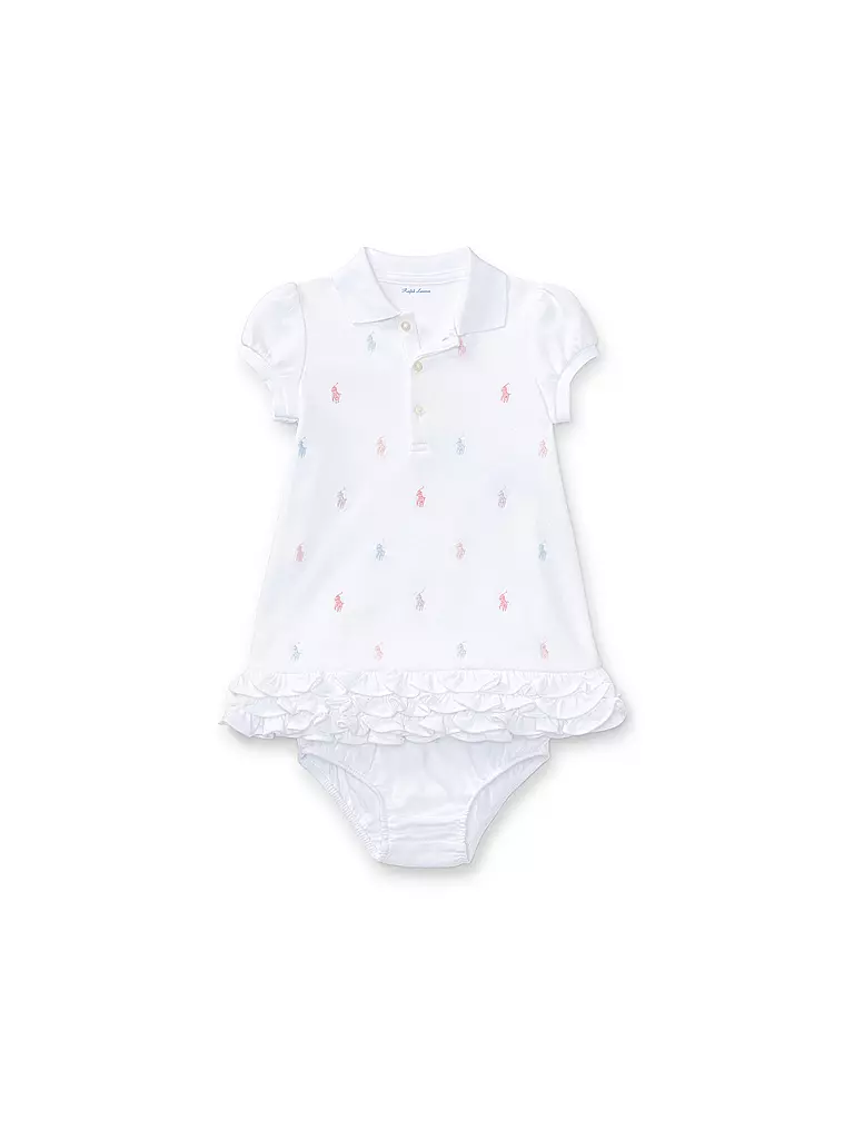 POLO RALPH LAUREN | Conjunto de bebé de 2 piezas vestido con braguita | Blanco