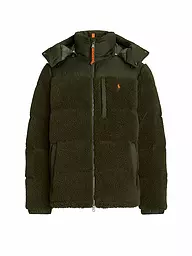 POLO RALPH LAUREN | Daunenjacke in Felloptik ELCAP TEDDY | Oliva