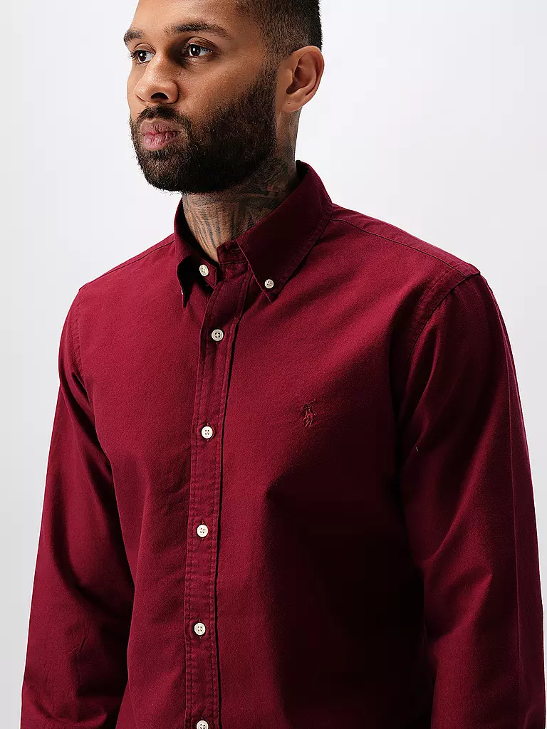 POLO RALPH LAUREN | Hemd Custom Fit | Rojo oscuro