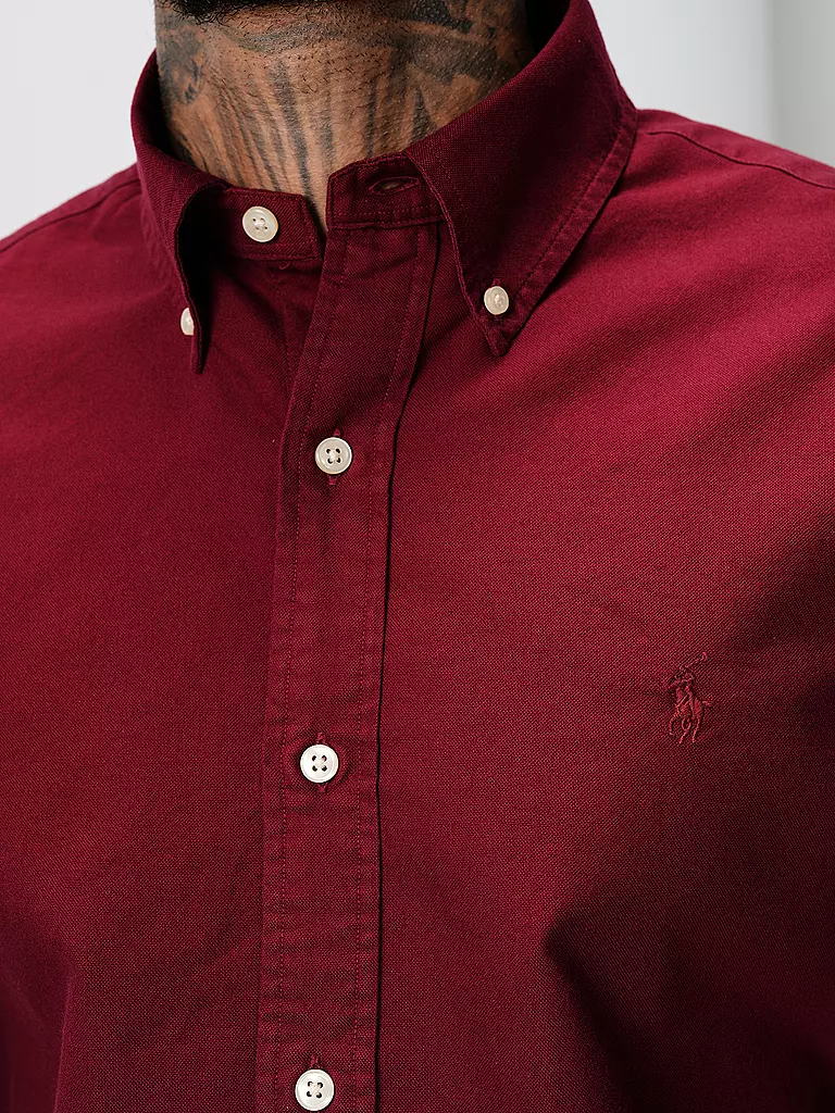 POLO RALPH LAUREN | Hemd Custom Fit | Rojo oscuro