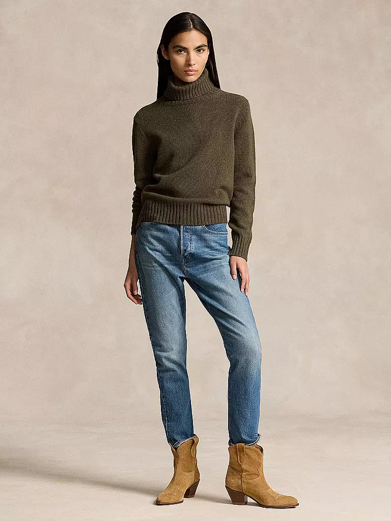 POLO RALPH LAUREN | Jersey de cuello alto corte oversized | Oliva