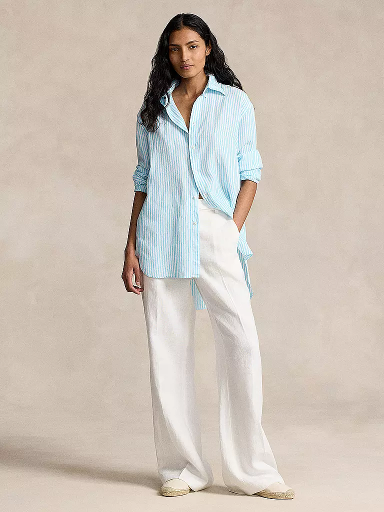 POLO RALPH LAUREN | Leinenbluse  | Azul