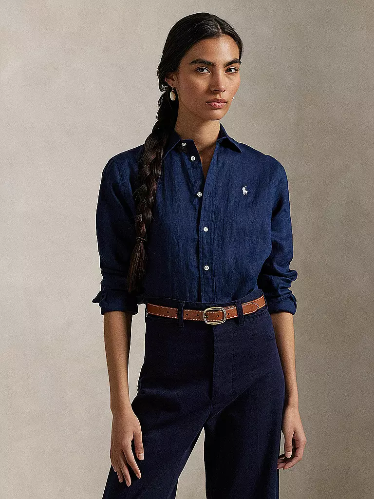 POLO RALPH LAUREN | Leinenbluse | Azul oscuro