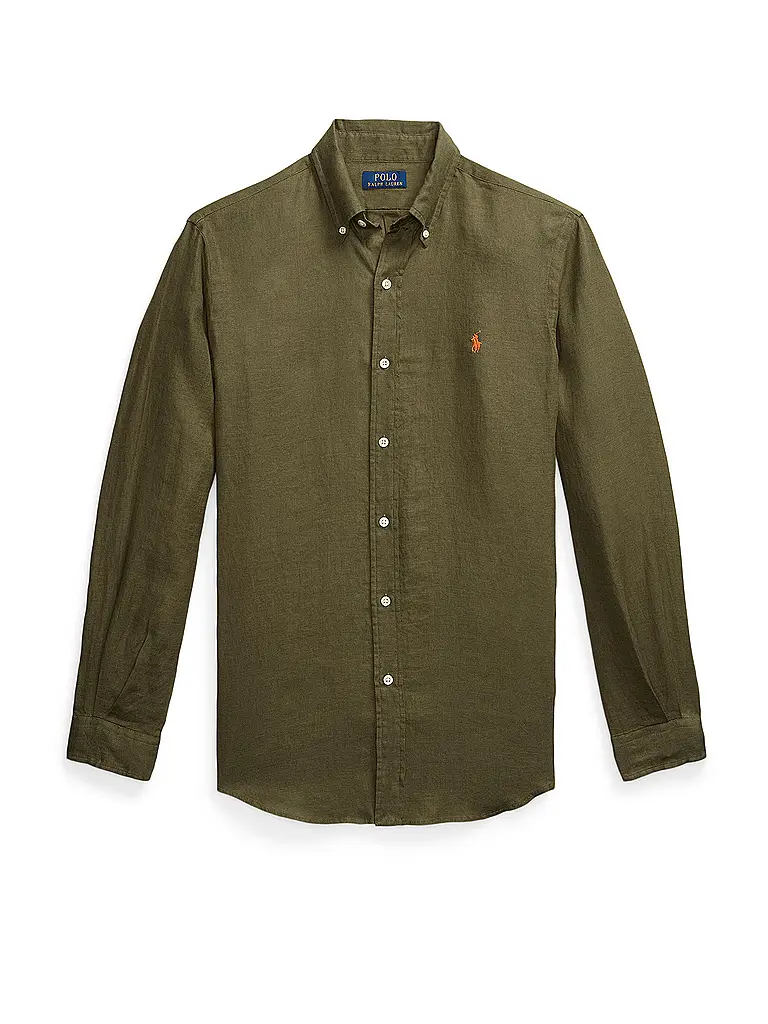 POLO RALPH LAUREN | Leinenhemd Custom Fit | Oliva