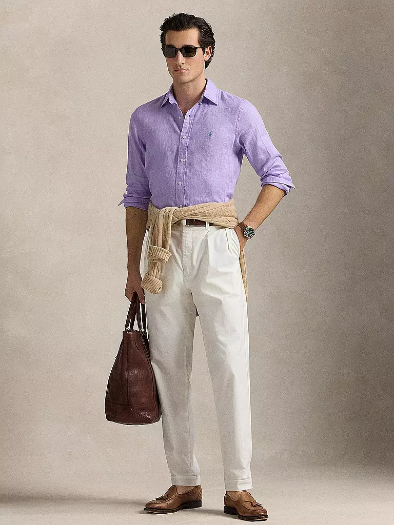 POLO RALPH LAUREN | Leinenhemd Custom Fit | Lila