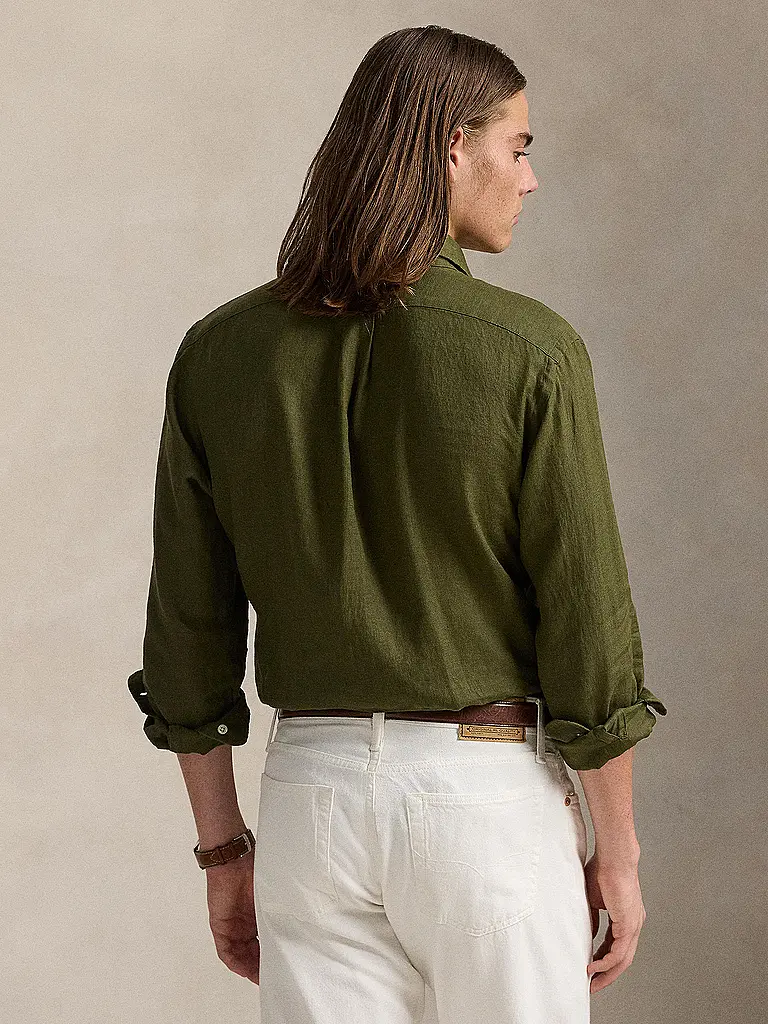 POLO RALPH LAUREN | Leinenhemd Custom Fit | Oliva