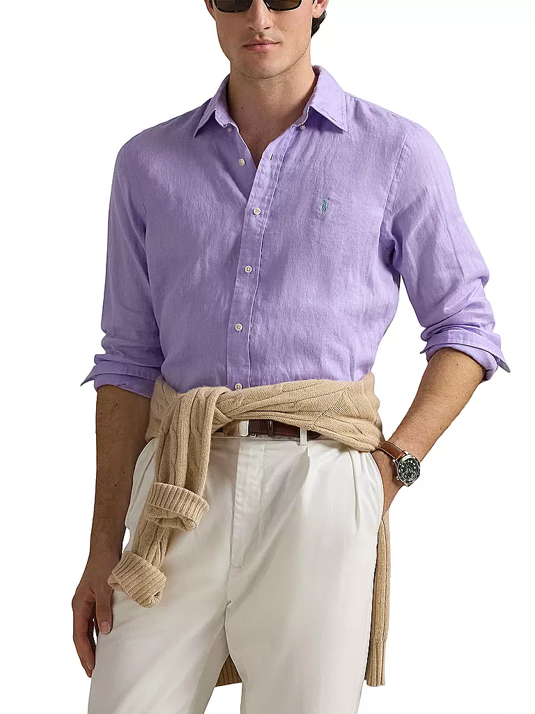 POLO RALPH LAUREN | Leinenhemd Custom Fit | Lila