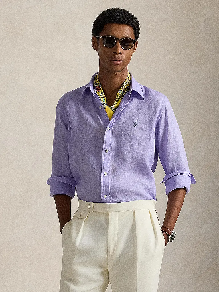 POLO RALPH LAUREN | Leinenhemd Custom Fit | Lila