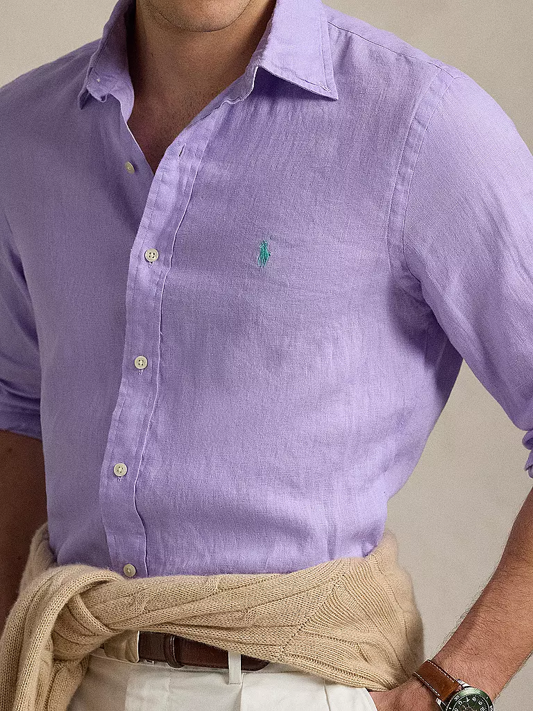 POLO RALPH LAUREN | Leinenhemd Custom Fit | Lila