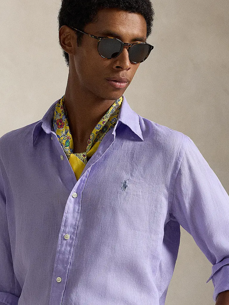 POLO RALPH LAUREN | Leinenhemd Custom Fit | Lila